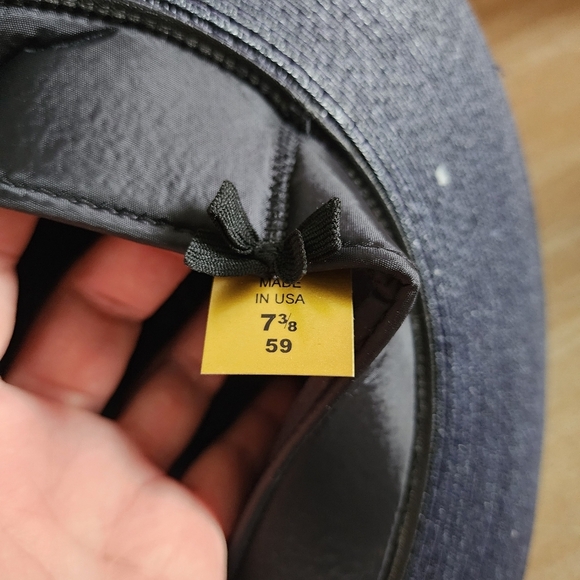 Vintage The Lawman Genuine Milan Dark Blue Sheriff Style Hat Men’s Size 7 3/8 - Picture 9 of 10